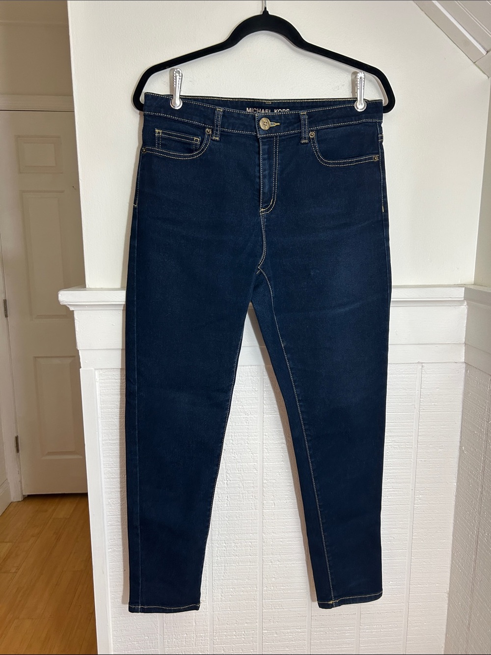 Michael Kors Dark Wash Izzy Skinny Ankle Denim Jeans size 10